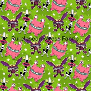 Lime Real Monsters - Fabric
