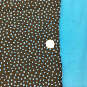 Turquoise on Black Cotton Lycra BUNDLE - Fabric