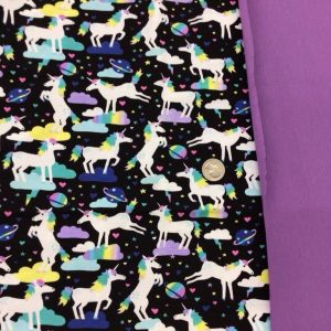 Unicorns in Space Cotton Lycra BUNDLE - Fabric