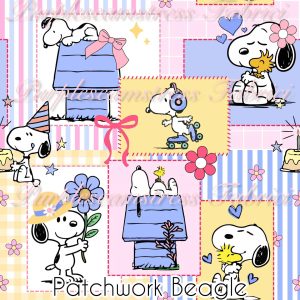 Patchwork Beagle - Fabric