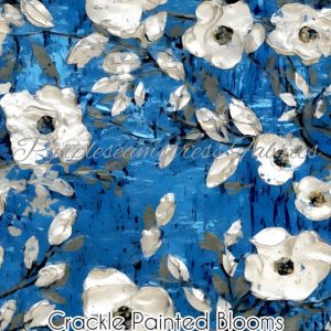 Crackle Painted Blooms - Fabric