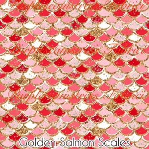Golden Salmon Scales - Fabric