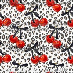 Leopard Cherry Coquette - Fabric