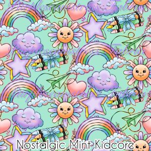 Nostalgic Mint Kidcore - Fabric