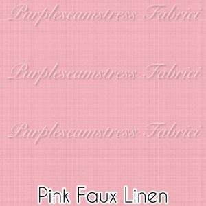 Pink Faux Linen - Fabric