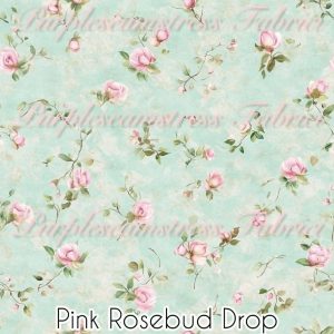 Pink Rosebud Drop - Fabric