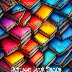 Rainbow Book Stacks - Fabric