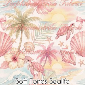 Soft Tones Sea Life - Fabric