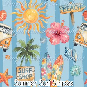 Summer Surf Stripes - Fabric