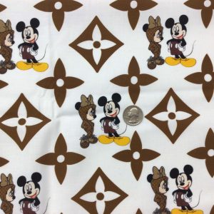 RTS Brown Boujee Mice Cotton Woven - Fabric