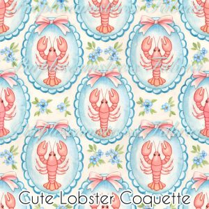 Cute Lobster Coquette - Fabric