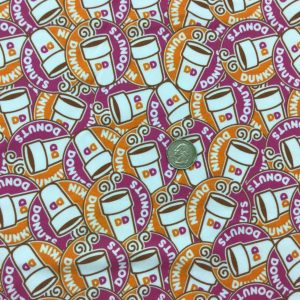 RTS Dunkin Donuts Coffee Double Brushed Poly - Fabric