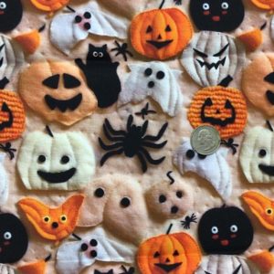 RTS Faux Stitched Halloween Cotton Woven - Fabric