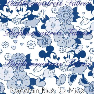 Porcelain Blue Diz Mouse - Fabric